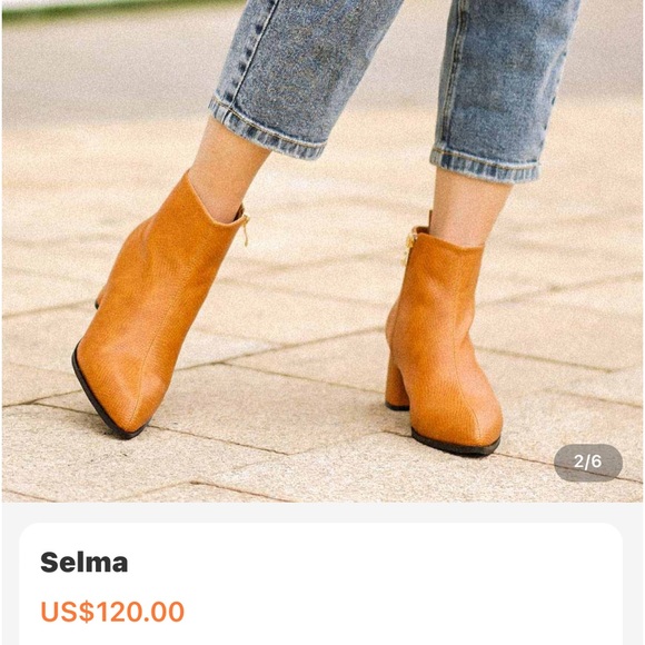 TIJN Selma boots color amber, size 7 - Picture 2 of 11